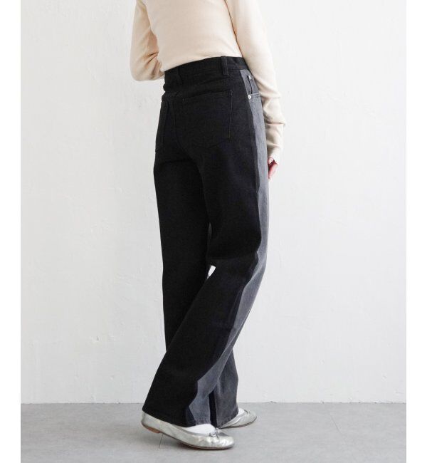 VENCE share style「センター切り替えワイドデニムパンツ」|デニム|