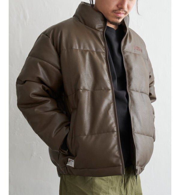 VENCE share style「【ユニセックス】VISION STREET WEAR ヴィジョンストリートウェア 中綿フェイクレザーブルゾン」|ブルゾン・スタジャン|