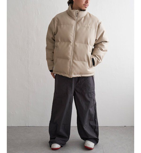 VENCE share style「【ユニセックス】VISION STREET WEAR ヴィジョンストリートウェア 中綿フェイクレザーブルゾン」|ブルゾン・スタジャン|