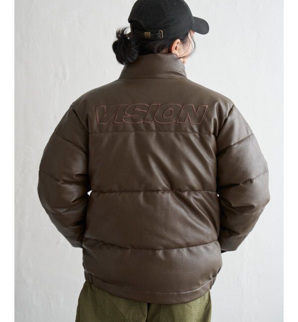 VENCE share style「【ユニセックス】VISION STREET WEAR ヴィジョンストリートウェア 中綿フェイクレザーブルゾン」|ブルゾン・スタジャン|