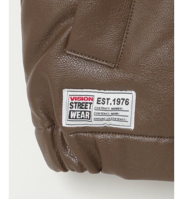 VENCE share style「【ユニセックス】VISION STREET WEAR ヴィジョンストリートウェア 中綿フェイクレザーブルゾン」|ブルゾン・スタジャン|