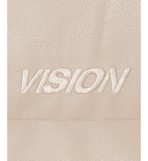 VENCE share style「【ユニセックス】VISION STREET WEAR ヴィジョンストリートウェア 中綿フェイクレザーブルゾン」|ブルゾン・スタジャン|