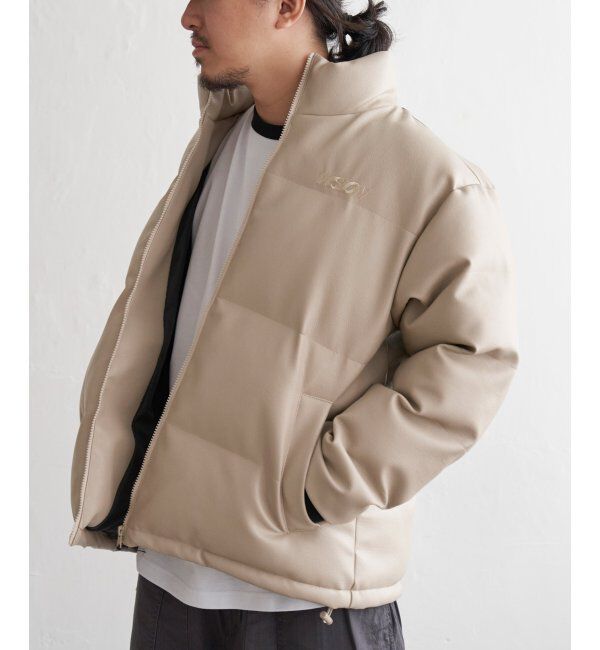 VENCE share style「【ユニセックス】VISION STREET WEAR ヴィジョンストリートウェア 中綿フェイクレザーブルゾン」|ブルゾン・スタジャン|