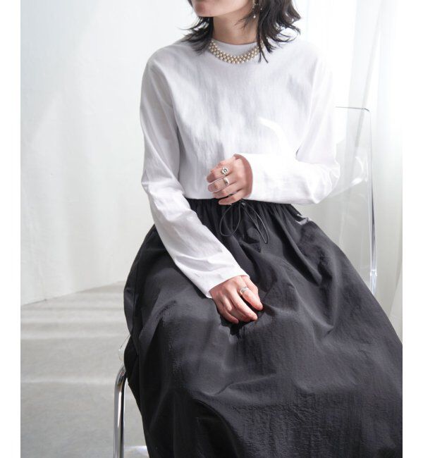 VENCE share style「綿天竺&times;合繊ワンピース」|ワンピース|