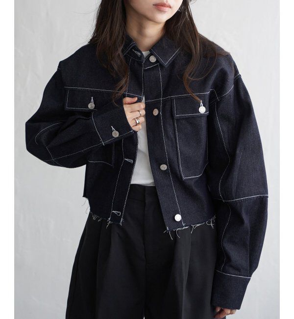 VENCE share style「リジットデニムショートジャケット」|その他|