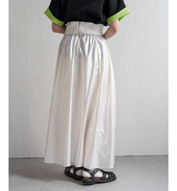 VENCE share style「メタリックギャザースカート」|スカート|
