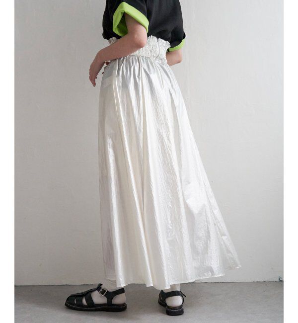 VENCE share style「メタリックギャザースカート」|スカート|