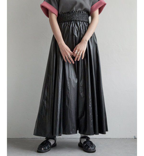 VENCE share style「メタリックギャザースカート」|スカート|