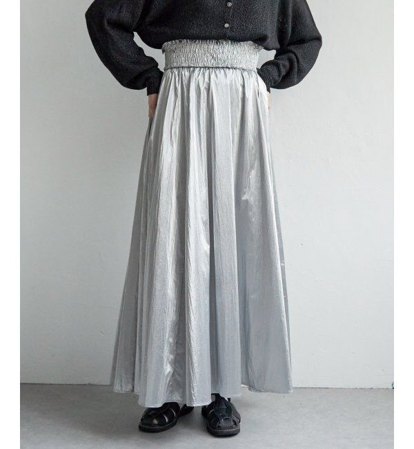 VENCE share style「メタリックギャザースカート」|スカート|