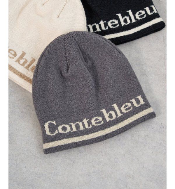 VENCE share style「レタリングニットキャップ」|ニット帽|グレー