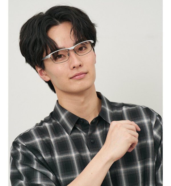  「ウェリントン型 メガネ(跳ね上げ式) ズレ落ち防止 伊達メガネ 度付きメガネ ｜FLIP UP  レンズ交換券付」|メガネ|