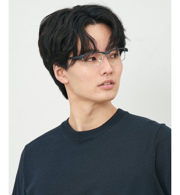  「ウェリントン型 メガネ(跳ね上げ式) ズレ落ち防止 伊達メガネ 度付きメガネ ｜FLIP UP  レンズ交換券付」|メガネ|