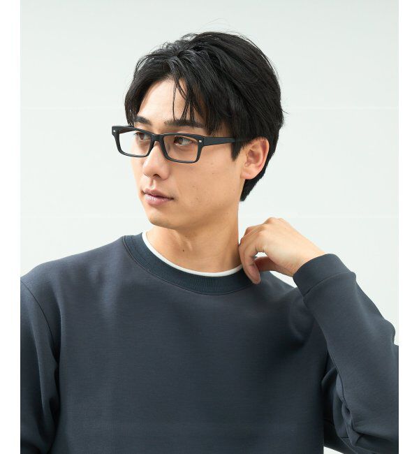  「ウェリントン型 メガネ | 太縁 黒縁フレーム｜伊達メガネ 度付きメガネ｜ユニセックス 黒  レンズ交換券付」|メガネ|