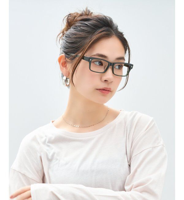  「ウェリントン型 メガネ | 太縁 黒縁フレーム｜伊達メガネ 度付きメガネ｜ユニセックス 黒  レンズ交換券付」|メガネ|オリーブ