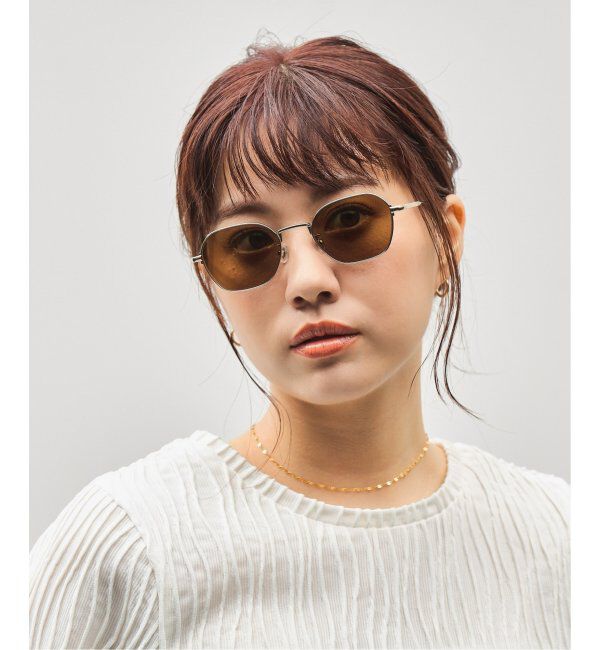  「Zoff｜GDC ウェリントン型 サングラス｜メタルフレーム｜紫外線対策 UVカット｜ユニセックス」|サングラス|ゴールド