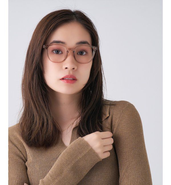  「ウェリントン型 メガネ | 軽量 伊達めがね・度付き ユニセックス Zoff  レンズ交換券付」|メガネ|ブラウン系その他1