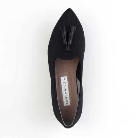 銀座かねまつ「LSDW2527OTHSTEBLK　【リサイクルニット】タッセルローファー」|パンプス|