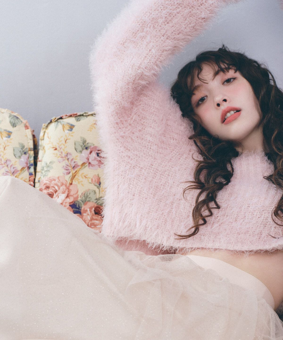 REDYAZEL「ラメチュールアシメティアードスカート」|フレア|