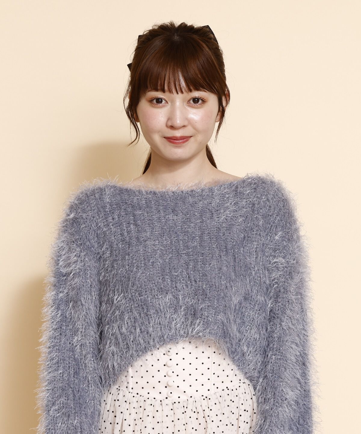 REDYAZEL「クロップドシャギーニットトップス」|ニット・セーター|