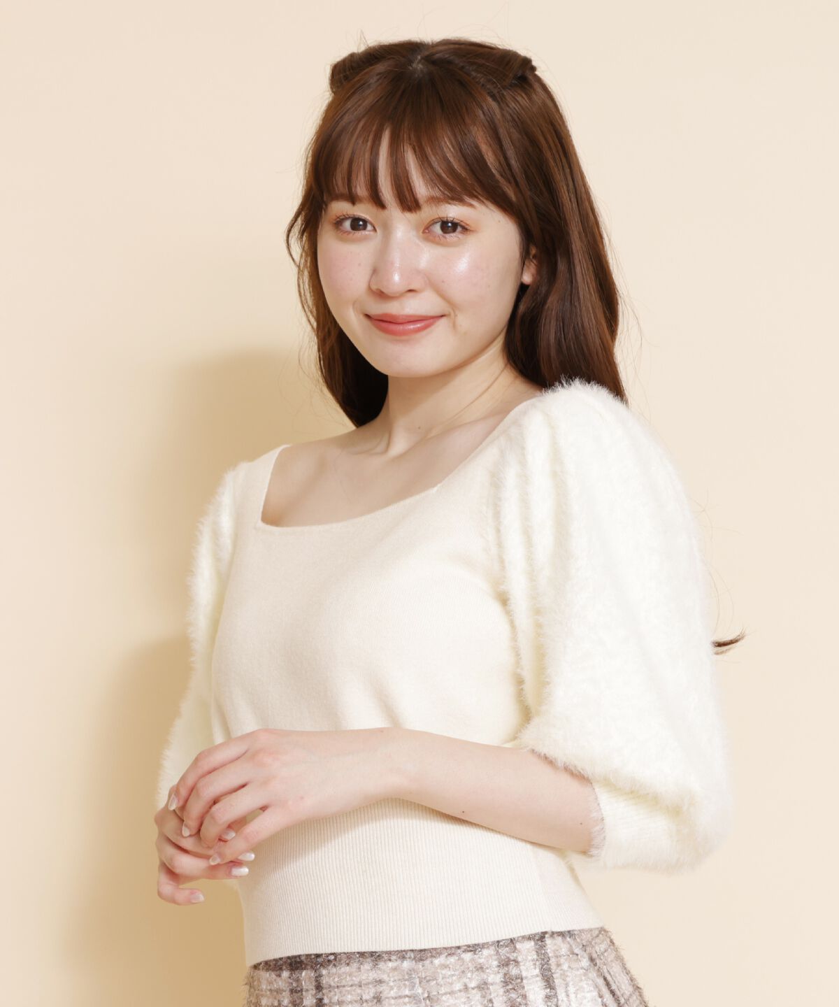 REDYAZEL「シャギースリーブニットトップス」|ニット・セーター|