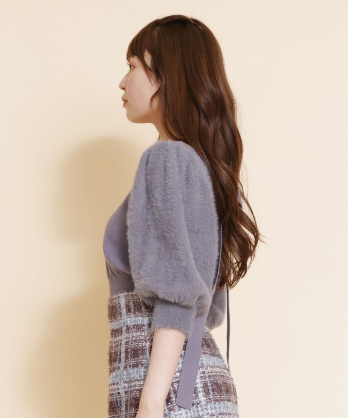 REDYAZEL「シャギースリーブニットトップス」|ニット・セーター|
