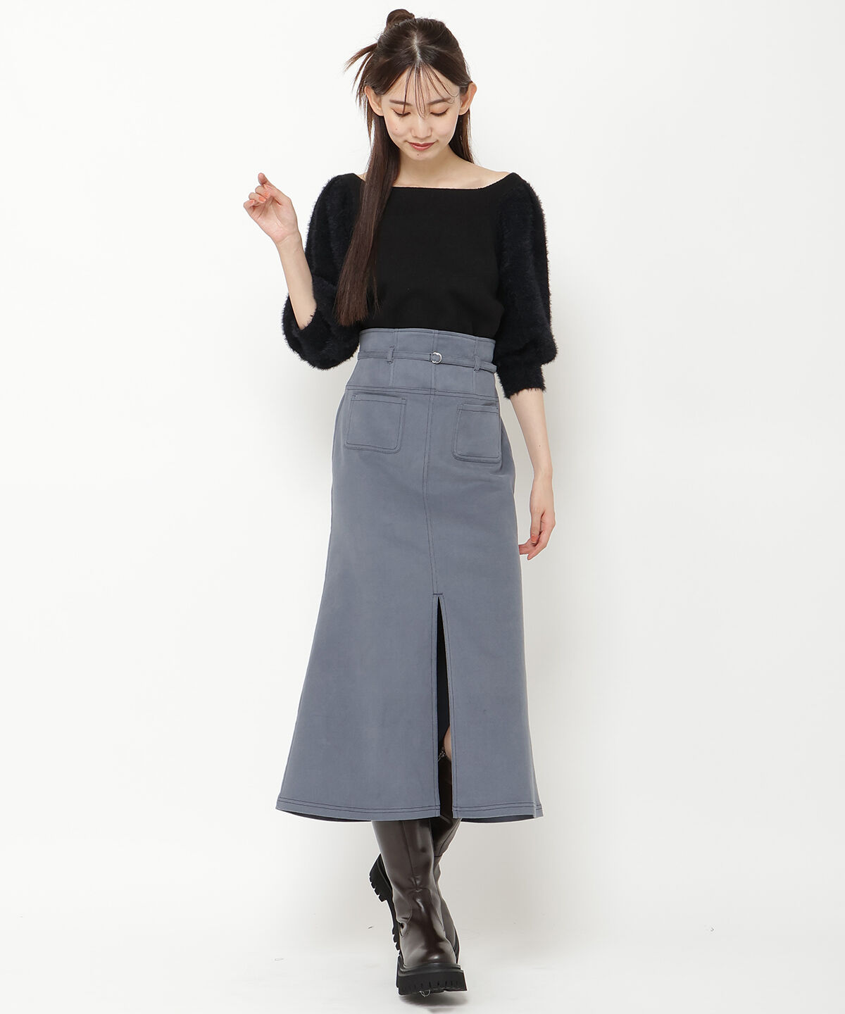 REDYAZEL「シャギースリーブニットトップス」|ニット・セーター|