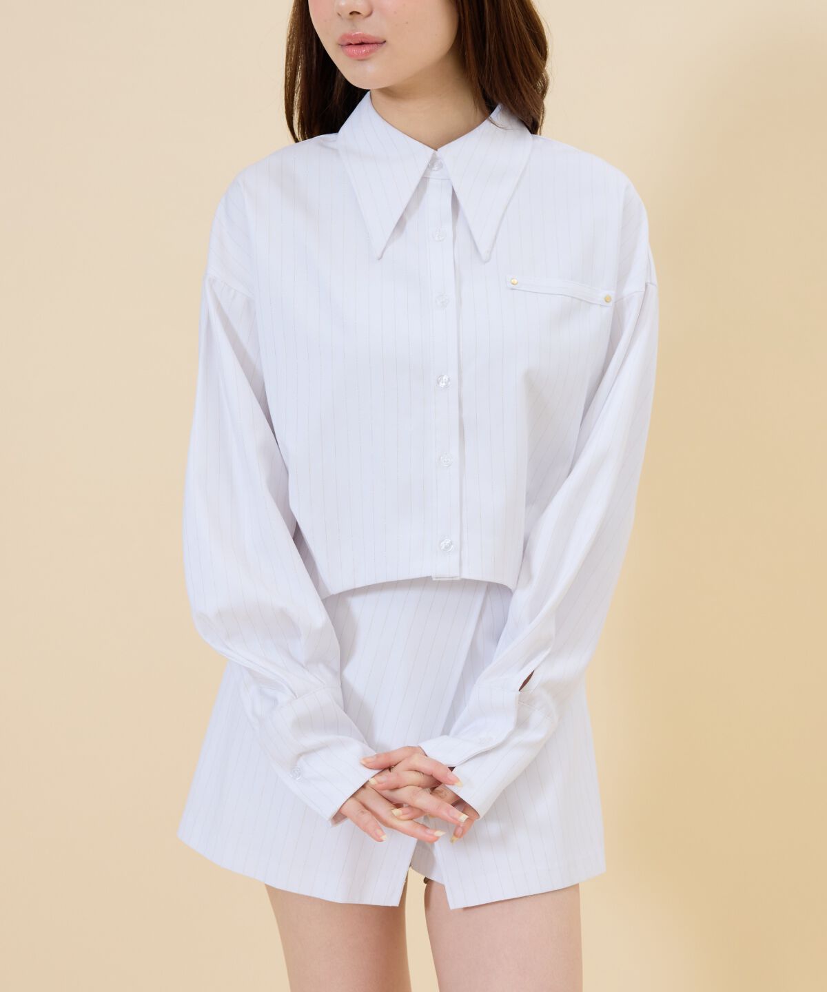 REDYAZEL「ゴールドラメストライプシャツ」|シャツ・ブラウス|