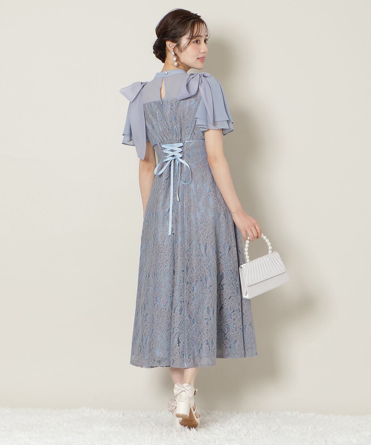 WILLSELECTION「肩リボンパイピングレースワンピース」|ドレス|