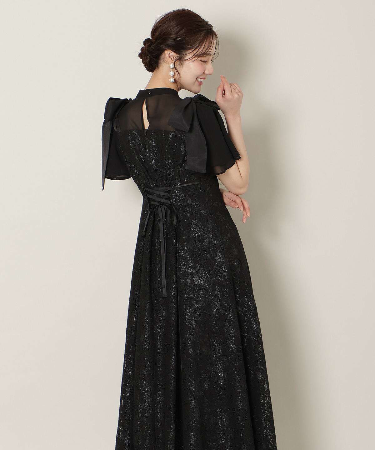 WILLSELECTION「肩リボンパイピングレースワンピース」|ドレス|