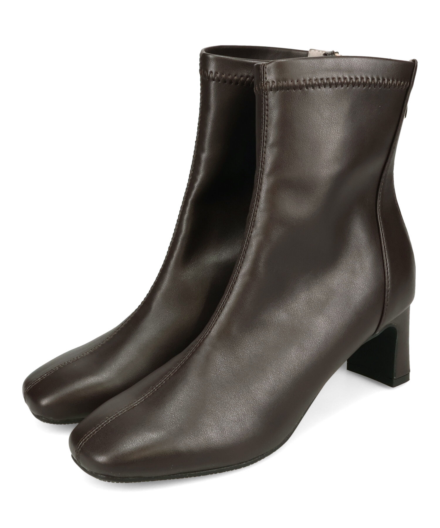 ORiental TRaffic「●2025秋冬新作●【 美脚 】 ストレッチ ヒール バックジップ ブーツ / 51423」|ショートブーツ|