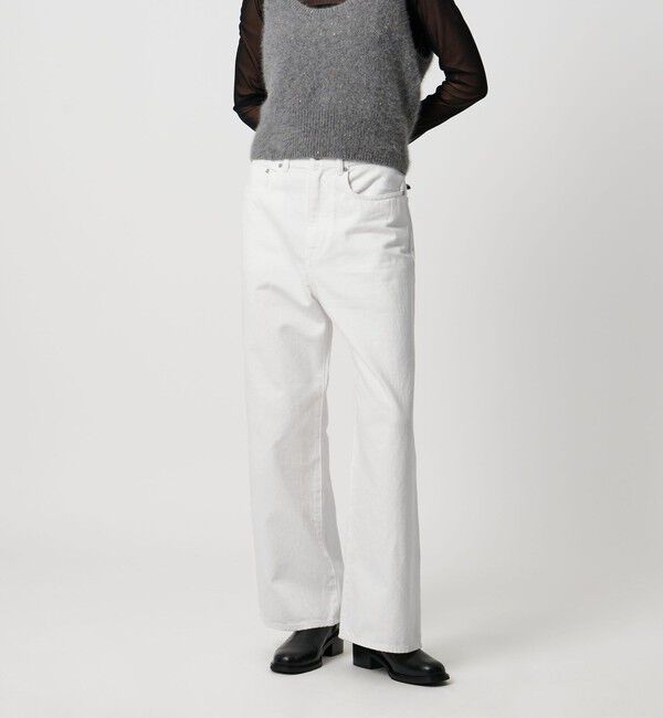 UNITED ARROWS「ルーズシルエット ストレート デニムパンツ」|デニム|WHITE