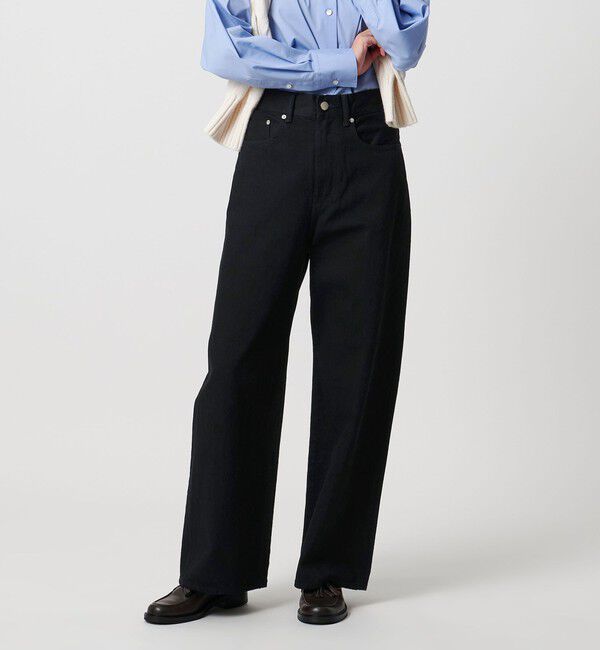 UNITED ARROWS「ルーズシルエット ストレート デニムパンツ」|デニム|BLACK