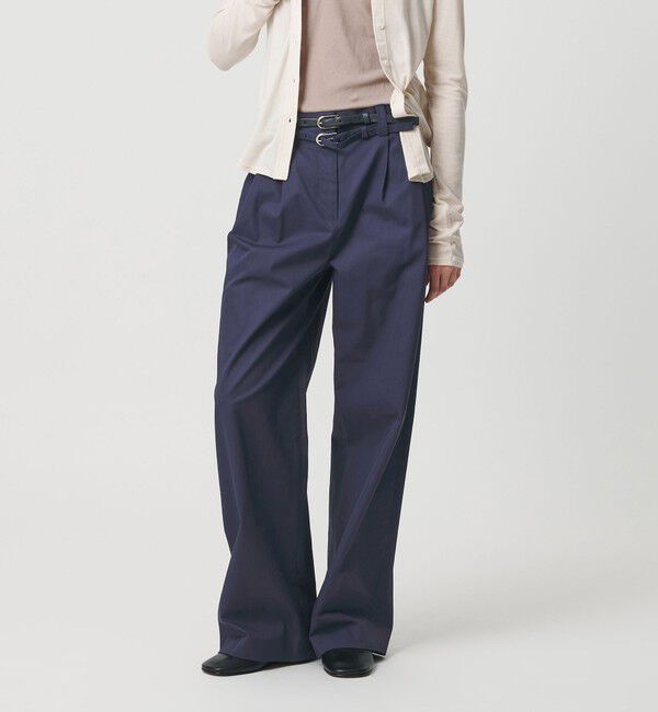 ATTISESSION「＜ATTISESSION＞ベルト 2タック ストレート パンツ 3」|その他|
