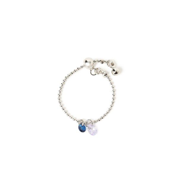 Ray BEAMS 「ダブル ストーン スライド リング」|リング|