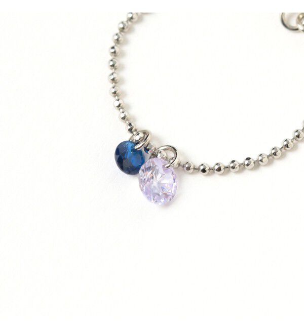 Ray BEAMS 「ダブル ストーン スライド リング」|リング|