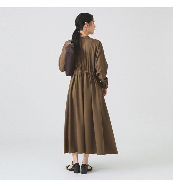 Ray BEAMS 「タックウエスト バンドカラー ワンピース」|ワンピース|