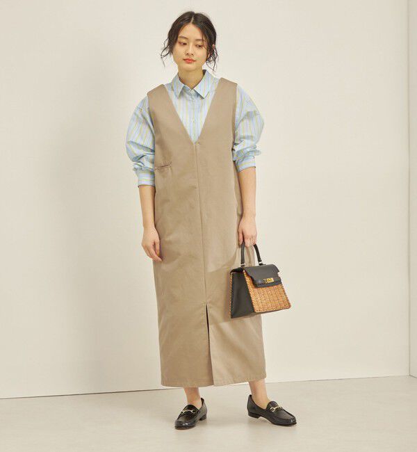 SHIPS for women「【SHIPS別注】TICCA:〈手洗い可能〉チノ ジャンパー スカート ◇」|ワンピース|