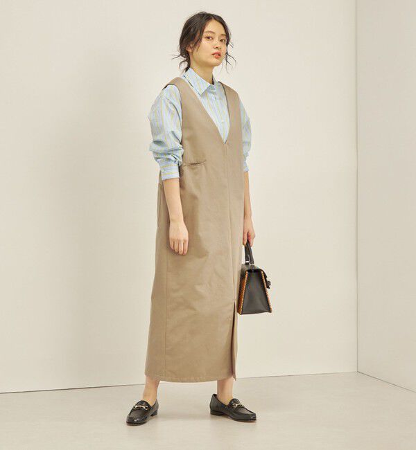 SHIPS for women「【SHIPS別注】TICCA:〈手洗い可能〉チノ ジャンパー スカート ◇」|ワンピース|