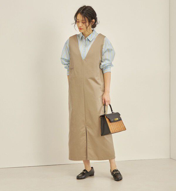 SHIPS for women「【SHIPS別注】TICCA:〈手洗い可能〉チノ ジャンパー スカート ◇」|ワンピース|