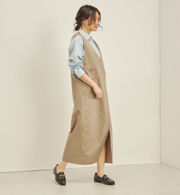 SHIPS for women「【SHIPS別注】TICCA:〈手洗い可能〉チノ ジャンパー スカート ◇」|ワンピース|