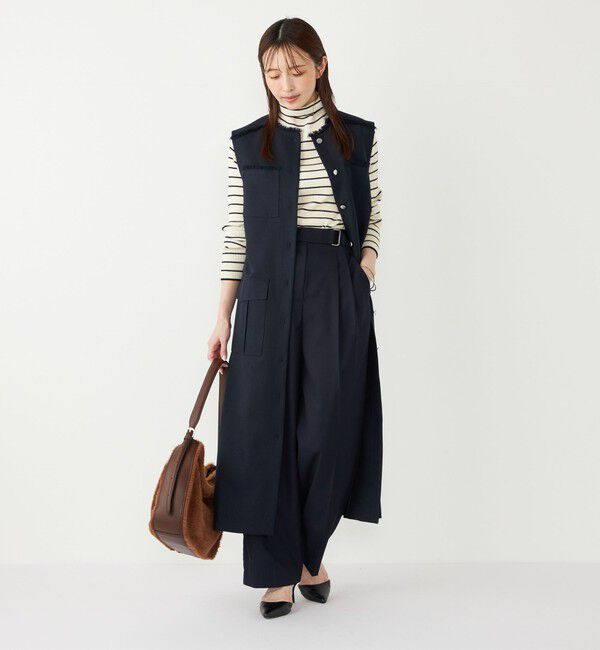 SHIPS Colors 「SHIPS Colors:〈手洗い可能〉TR ベルテッド タック パンツ」|その他|