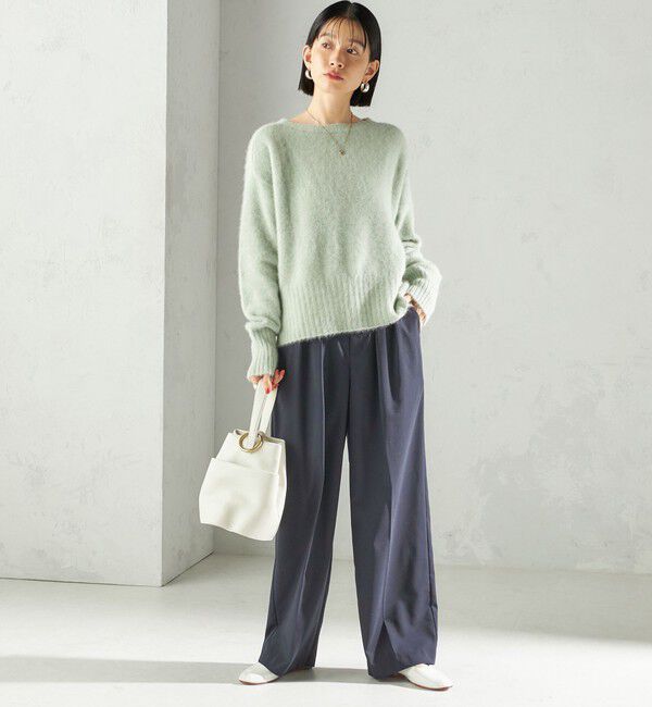 SHIPS for women「〈手洗い可能〉トロピカル タック パンツ（セットアップ対応）」|スラックス|