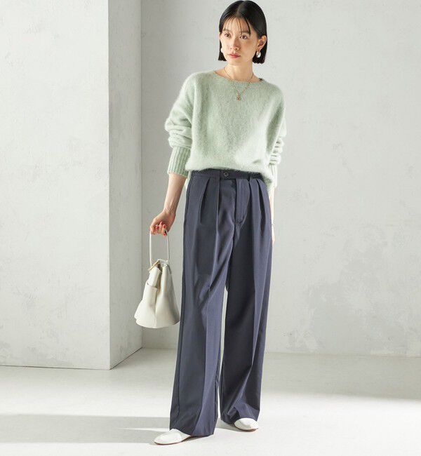 SHIPS for women「〈手洗い可能〉トロピカル タック パンツ（セットアップ対応）」|スラックス|