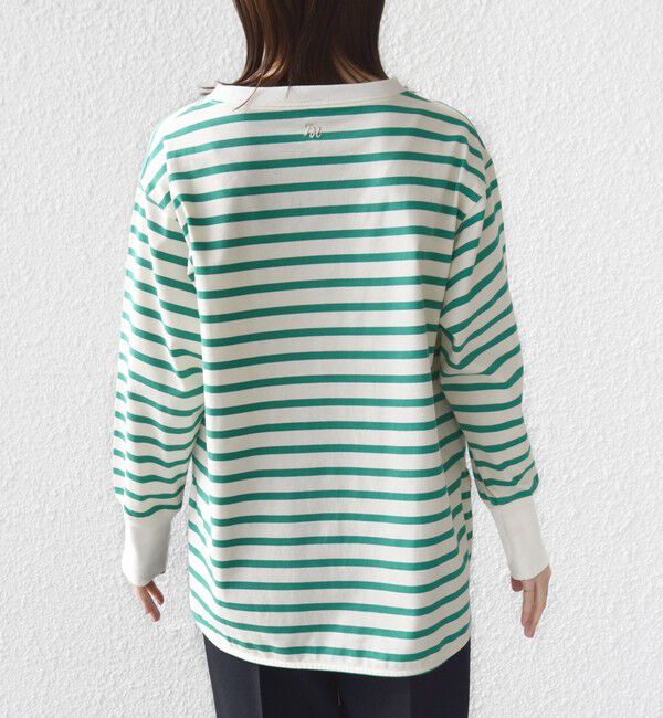 SHIPS for women「《追加予約》【SHIPS別注】TENNESSEE:〈洗濯機可能〉ワイド ボーダー TEE」|Tシャツ・カットソー|