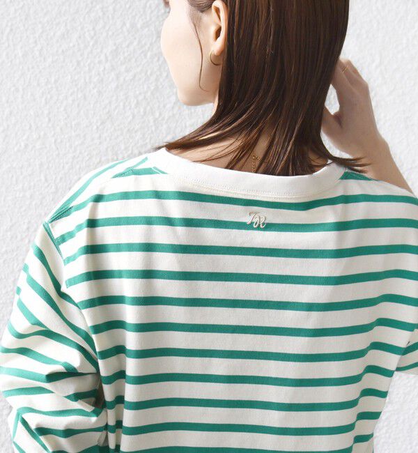 SHIPS for women「《追加予約》【SHIPS別注】TENNESSEE:〈洗濯機可能〉ワイド ボーダー TEE」|Tシャツ・カットソー|