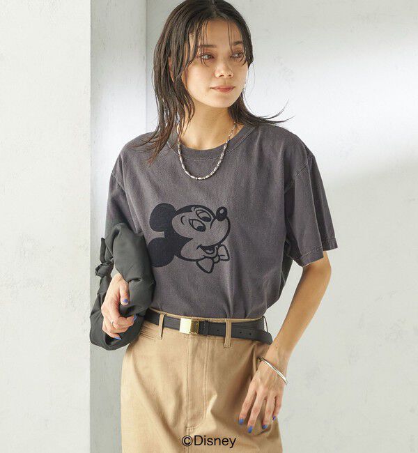 SHIPS for women「《予約》【SHIPS別注】GOOD ROCK SPEED:MICKEY / TEE」|Tシャツ・カットソー|チャコールグレー