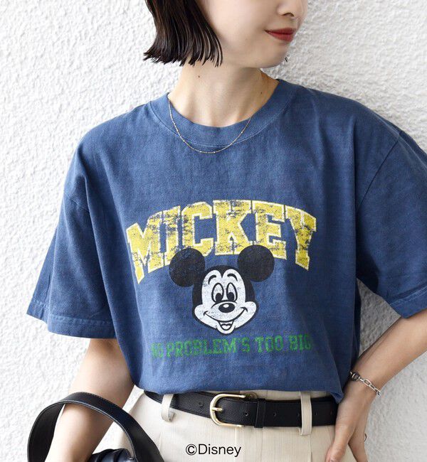 SHIPS for women「《予約》【SHIPS別注】GOOD ROCK SPEED:MICKEY / TEE」|Tシャツ・カットソー|ネイビー