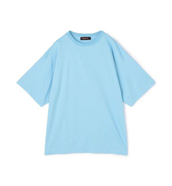 CABaN「CABaN コットン ドロップショルダークルーネックプルオーバー」|Tシャツ・カットソー|63 ライトブルー