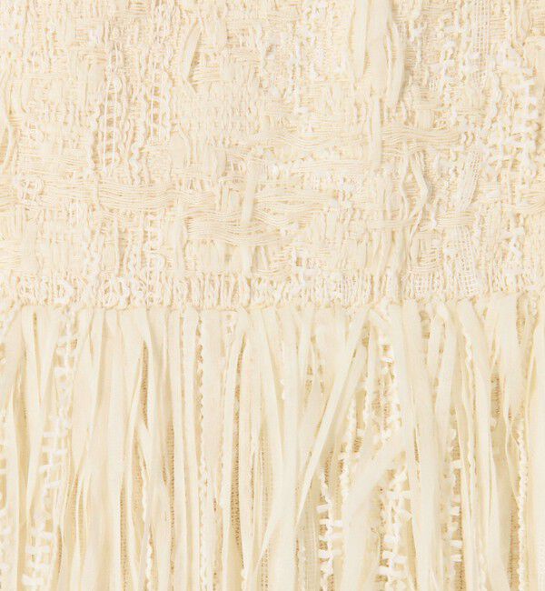 DES PRES「フリンジラフツイード タイトミディスカート」|タイト|