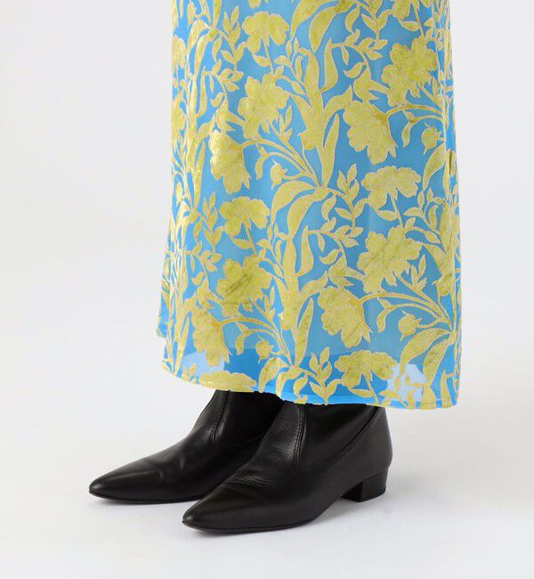 DES PRES「コスモスオパールプリント フォッシュテールマキシスカート」|フレア|